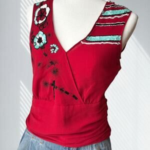 Nwt designer karen miller sleeveless top